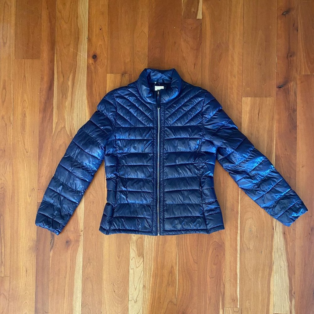 GAP PRIMALOFT COLD CONTROL LITE PUFFER JACKET - NAVY SZ:MED - LIKE NEW
